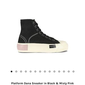 Platform Dana Sneaker in Black & Misty Pink size 38